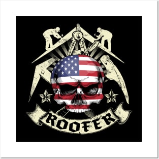 USA Roofer Logo Posters and Art